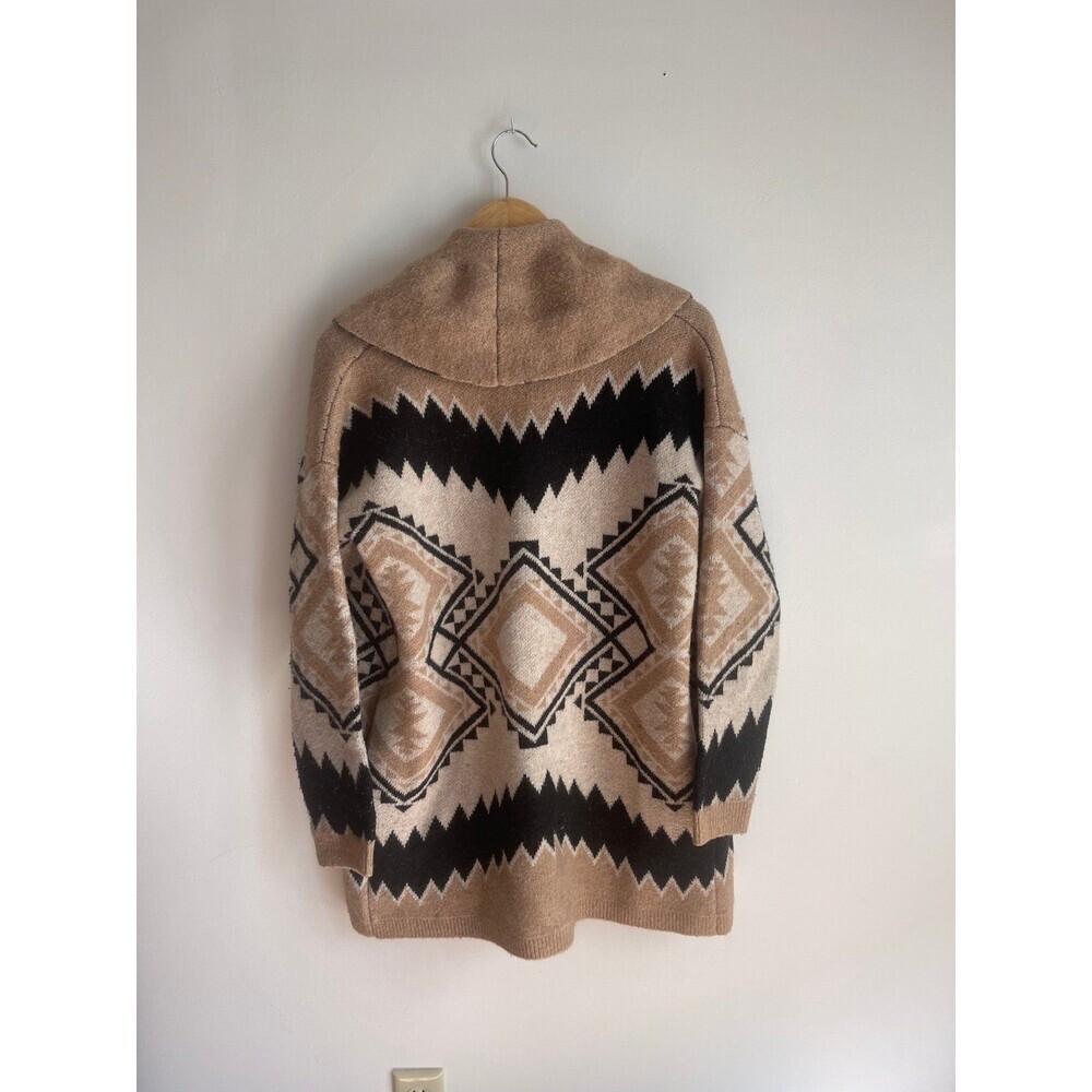 Tahari Western Tribal Print With Bohemian Flair Open Cardigan Medium Sweater - Picture 2 of 9